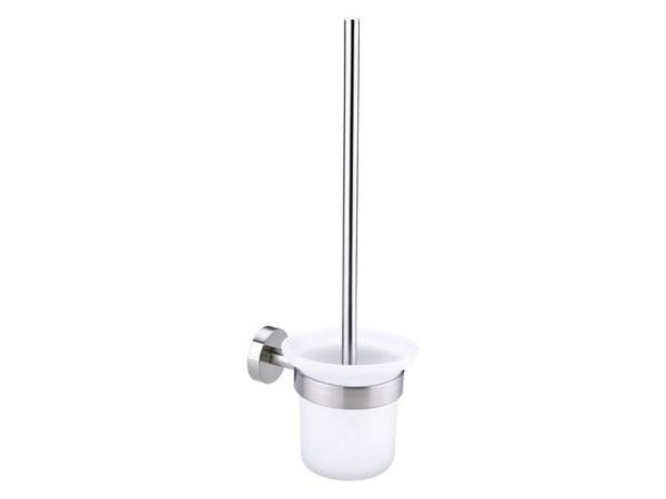 TESA 40302, Toalettbørste og holder, Rustfritt stål, Hvit, Metall, Metall, 115 mm, 390 mm