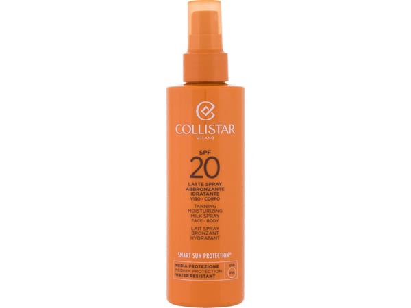 Collistar Tanning Moisturizing Milk Spray Face-Body SPF20 - Unisex - 200 ml