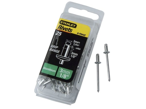 Stanley nagle/trekknagler i aluminium 5x9,5 mm, 15 stk. 1-PAA66T