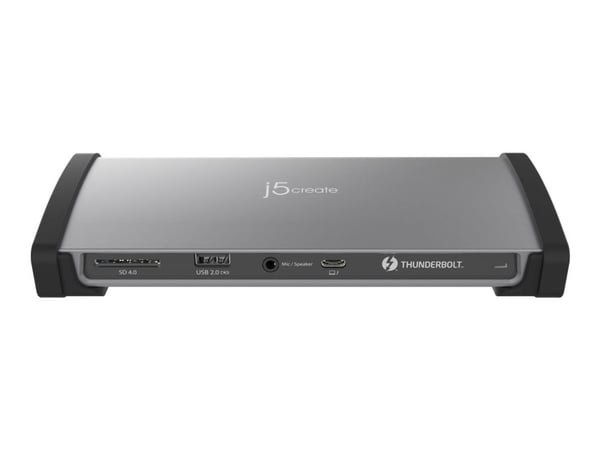 j5create JTD562 - Dokkingstasjon - USB-C / Thunderbolt 3 / Thunderbolt 4 - 2 x Thunderbolt 4 - GigE - 135 watt