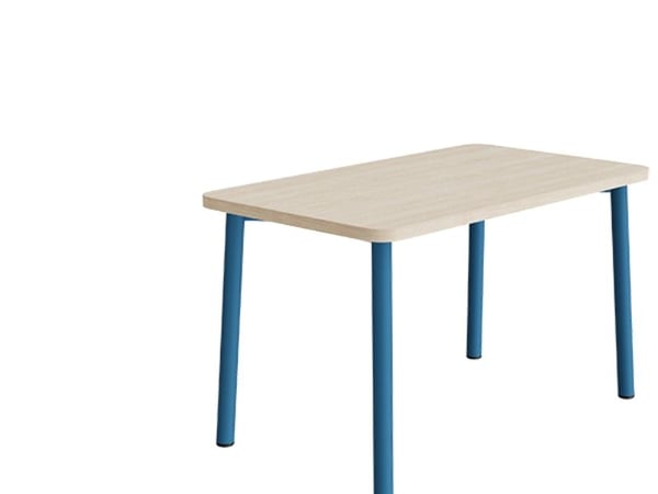 Bord Add 590, 1200x700 mm højde 720 mm med lydabsorberende hvidpigmenteret eg, hvidt stel