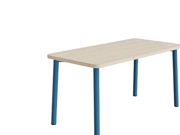 Bord Add 590, 1400x700 mm højde 720 mm med hvidpigmenteret eg, sortoliven stel