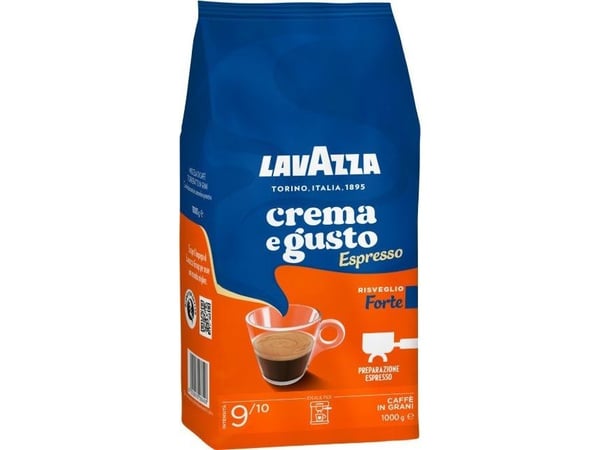 Lavazza Crema e Gusto Forte, 1 kg, Espresso, Middels brent, 9/10, Arabica, Robusta, Italia
