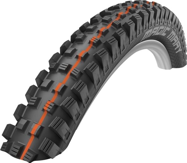 Schwalbe Magic Mary, 27.5", MTB, Slangeløst, Foldevulst, Off-road, Sort, Oransje