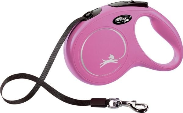 flexi New Classic bånd M, 5M, 25KG, pinkki, vaaleanpunainen