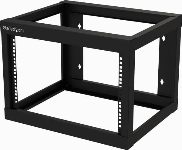 StarTech.com RK619WALLO, Seinään asennettava laitekehikko, 6U, 80 kg, 10,5 kg, Musta