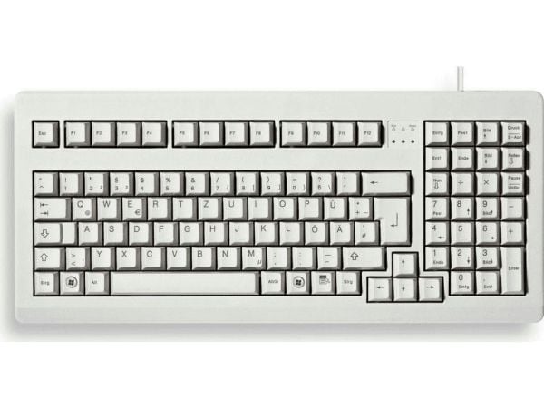 CHERRY G80-1800 - Tastatur - PS/2, USB - Fransk - lysegrå