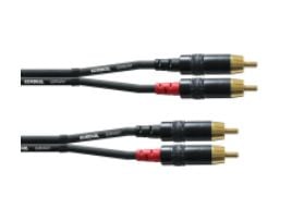 Cordial CFU 0.3 CC, 2 x RCA, Hanstik, 2 x RCA, Hanstik, 0,3 m, Svart