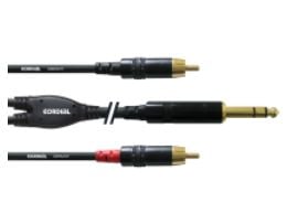 Cordial CFY 1.5 VCC, 2 x RCA, Hankjønn, 6.35mm, Hankjønn, 1,5 m, Sort