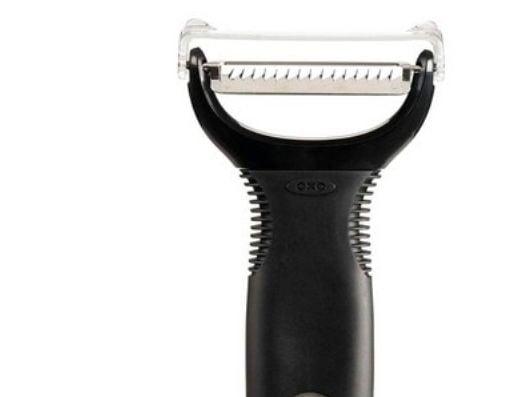 OXO 1054751v2, Rett skreller, Rustfritt stål, Svart