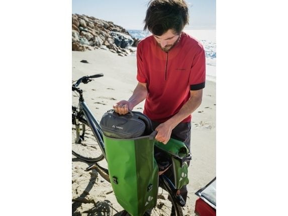 VAUDE Aqua Back, Sykkelsete, Sykkelveske, Stoff, Polyurethan, Sort, Gult, 48 l, 25 kg