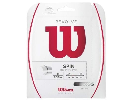 Wilson Sporting Goods Co. Revolve 16, Tennis, 12,2 m, 1,3 mm, Polymeeri, Valkoinen, Kartonkipussi ripustusreiällä