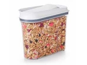 OXO 11113900, Universell Container, 2,3 l, Plast, Silikon, Gjennomsiktig, Hvit, Flip-top lokk, Rektangulær