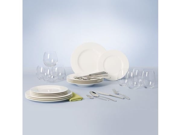 Villeroy & Boch Wonderful World White 4 Friends 36, 4 person(er), Porselen, Hvit, 36 stykker