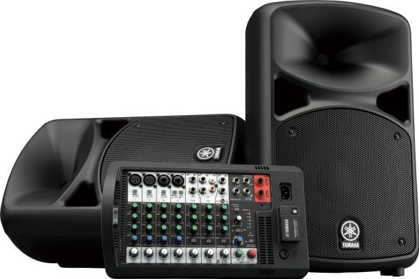 Yamaha Stagepas 600BT, 640 W, 55 - 20000 Hz, 2-veis, Frittstående PA-system, Sort, 2 m