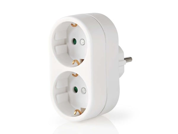 Nedis PSSPL200F1WT, Sisätila, Valkoinen, 2 AC-pistorasia(a), 230 V, 3500 W, 16 A