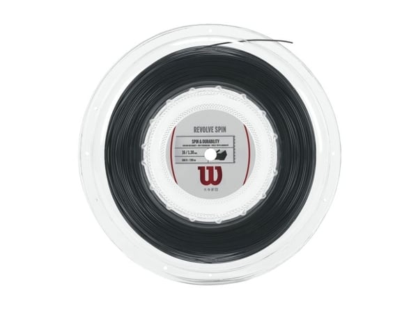 Wilson Revolve Spin, Tennis, Femsidig, 200 m, 1,3 mm, Polymer, Svart