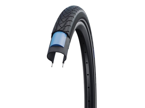 Schwalbe Marathon plus, 28", Bybruk/eventyr, Tubeless Ready, Foldevulst, Sort, 50 - 85 psi