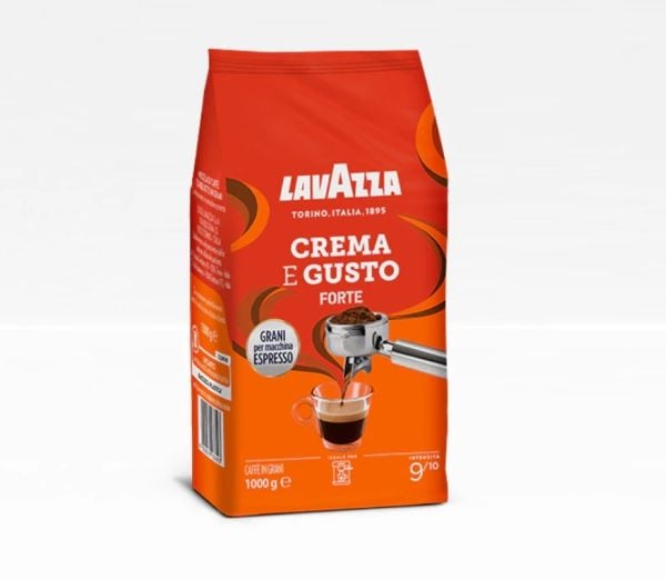 Lavazza Crema e Gusto Forte, 1 kg, Espresso, Middels brent, 9/10, Arabica, Robusta, Italia