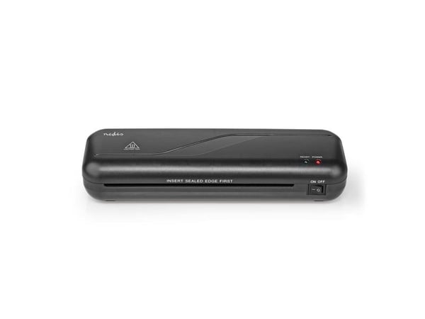 Nedis LAMI112BK4, 21 cm, Varmlaminator, 230 mm/min, 12,5 cm, A4, Sort