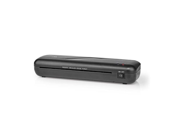 Nedis LAMI112BK4, 21 cm, Varmlaminator, 230 mm/min, 12,5 cm, A4, Sort
