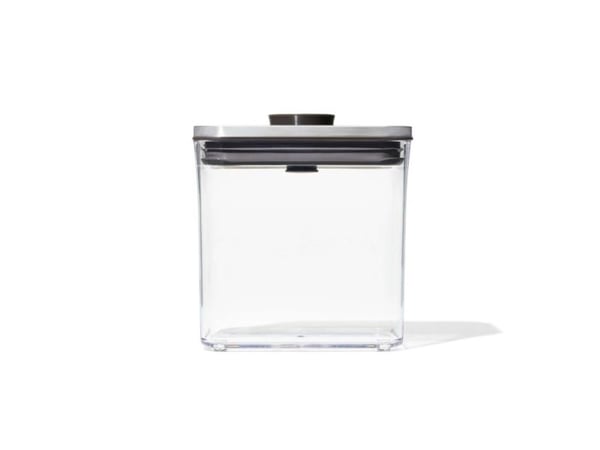 OXO 3118800, Universell Container, 1,6 l, Plast, Silikon, Rustfritt stål, Gjennomsiktig, Avtagbart lokk, Rektangulær