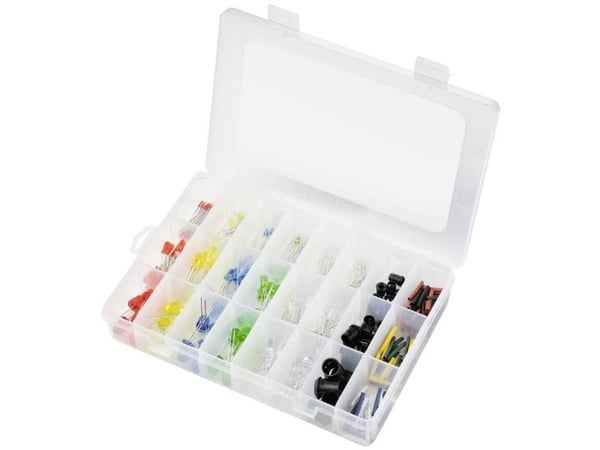 TRU COMPONENTS LED-valikoima 6-värinen, punainen, sininen, vihreä, keltainen, viileä valkoinen, lämmin valkoinen Pyöreä 1560 mcd, 2180 mcd, 2500 mc...