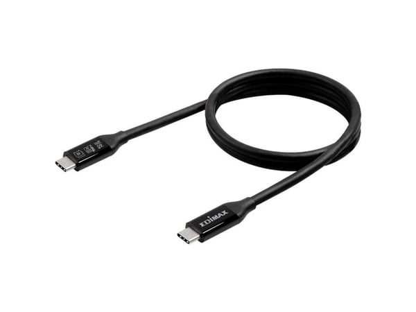 Edimax UC4 Series - USB-kabel - USB-C (hane) till USB-C (hane) - USB4 / Thunderbolt 3 / DisplayPort - 20 V - 5 A - 50 cm - stöd för 4K, stöd för 5K...