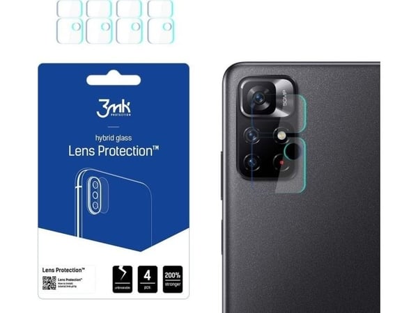 3MK Hybrid glass for kameralinse 3MK Lens Protection Xiaomi Redmi Note 11S 5G/11T 5G [4 PACK]