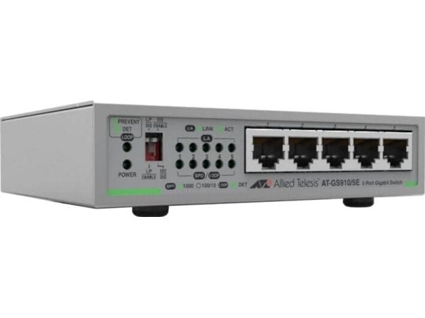 Allied Telesis CentreCOM AT-GS910/5E - Switch - 5 x 10/100/1000 - stasjonær