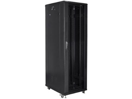 LANBERG FF01-8842-12B-kpl frittstående stativ 19", demontert, flattpakket, 42U, 800 x 800 mm