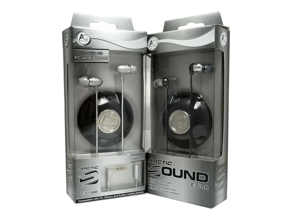 ARCTIC Sound E351 - Ørepropper - i øret - kablet - 3,5 mm jakk - lydisolerende - svart