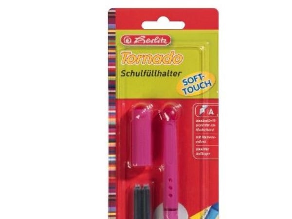 Herlitz Tornado, Blå, Rosa, Blå, Plast, Gummi