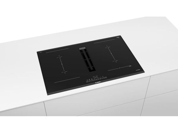 Bosch Serie 6 PVQ895F25E, Svart, Innebygget, 80 cm, Sonebasert induksjon, Glass-keramikk, 4 zone(s)