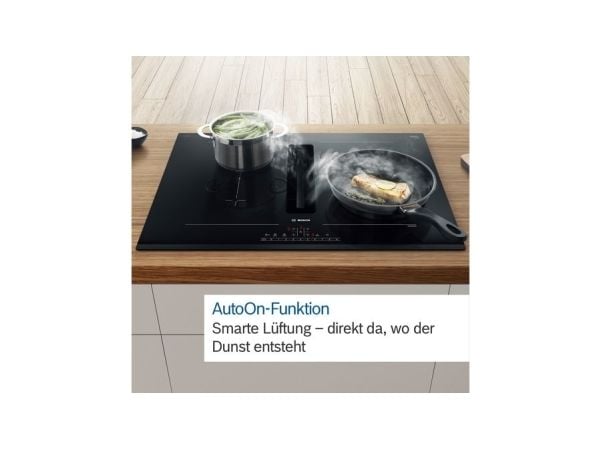Bosch Serie 6 PVQ895F25E, Svart, Innebygget, 80 cm, Sonebasert induksjon, Glass-keramikk, 4 zone(s)