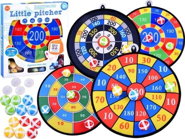 Jokomisiada Tarcza komplett 4 stk pil/dartpiler med borrelås GR0514