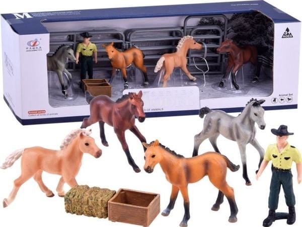 Figur Jokomisiada Stall med hester - innhegning (ZA2993 A)