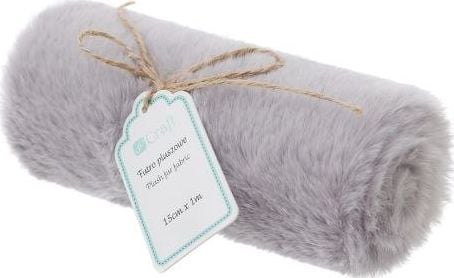 DP Craft Plush pels 15 cm x 1 m grå Dalprint