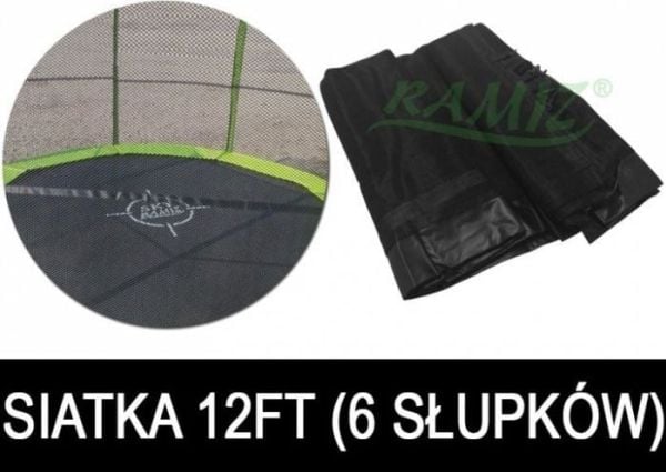 Joko Trampoliiniverkko 12FT - 6 kenttää Musta