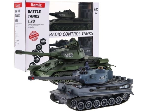DWM TANK BATTLE TIGER VS T-34 1:28