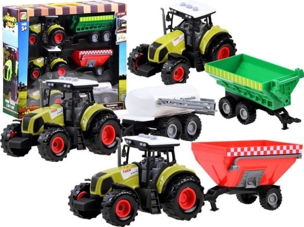 Jokomisiada sett: 3 x traktor + tilhenger til bonden ZA3908