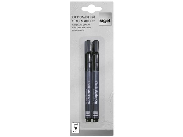 Sigel BA177, Svart, Stifthylsa, 2 styck