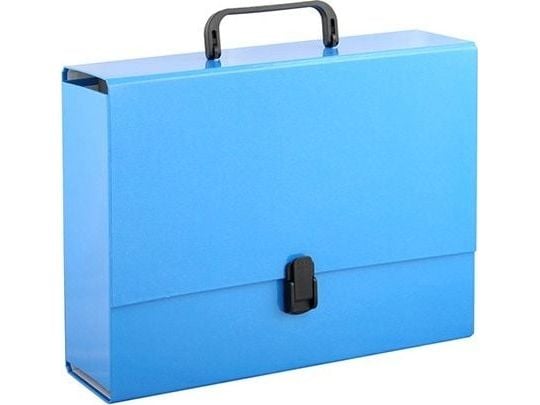Mappe/briefcase med håndtak A4 10 cm penmate blå pastell