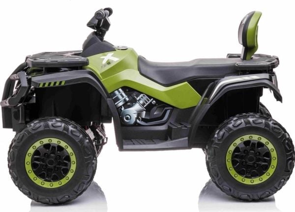Quad XT-Speed for barn Grønn + 4x4 + EVA + Slow Start + MP3 Radio + LED