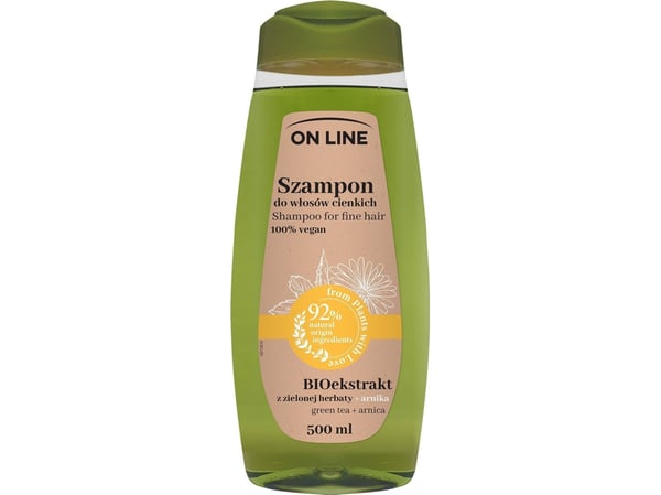 On Line From Plants With Love hårsjampo BIOextract of Green Tea and Arnica 500 ml