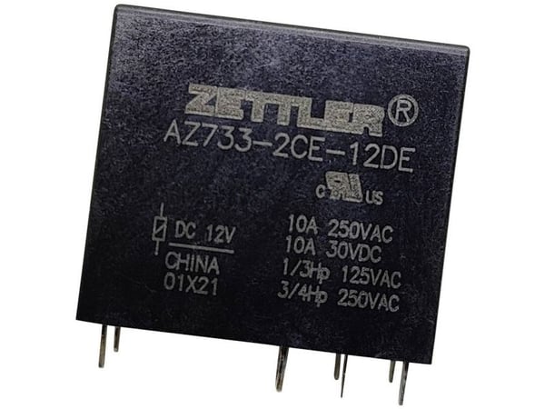Zettler Electronics AZ733-2CE-9DE printrele 9 V/DC 12 A 2 brytere