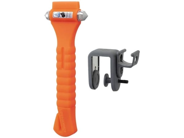 LifeHammer HCGO1QCSBX Classic Glow nødhammer, rudehammer, selekniv, buss, lastebil, personbil, SUV, van, autocamper (L x B x H) 18 x 7 x 2,5 cm