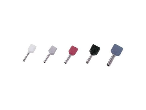 Intercable ICIAE0758Z dubbla ledarhylsor 2x0,75qmm 8mm grå