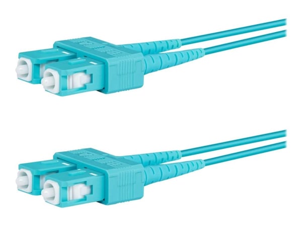 Lanview - Koblingskabel - SC/UPC-multimodus (hann) til SC/UPC-multimodus (hann) - 10 m - 2 mm - fiberoptisk - dupleks - 50 / 125 mikroner - OM3 - h...