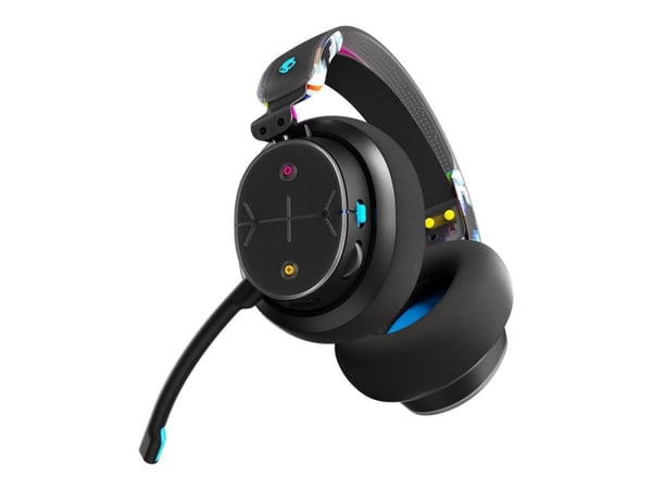 Skullcandy PLYR - Hodesett - full størrelse - Bluetooth - trådløs, kablet - 3,5 mm jakk - lydisolerende - black digi hype